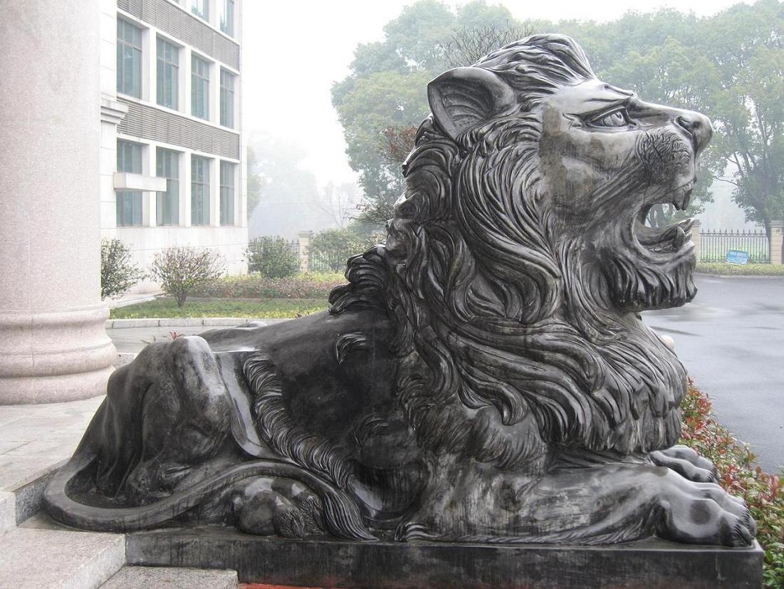 石狮子，京狮港狮，石雕献钱狮，上山狮吼狮金钱狮