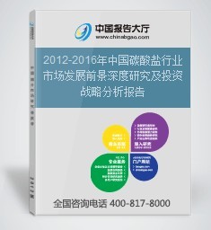 2012-2016年中国碳酸盐行业市场发展前景深度研究及投资战略分析报告