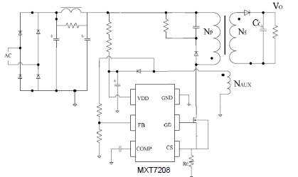 高性能电流模式PWM控制器MXT7208