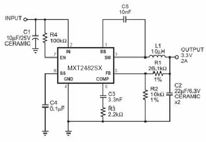 MP1482互换的DC/DC同步降压稳压器MXT2482