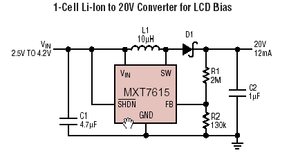 LT1615互换微功率DC/DC升压型转换器MXT7615