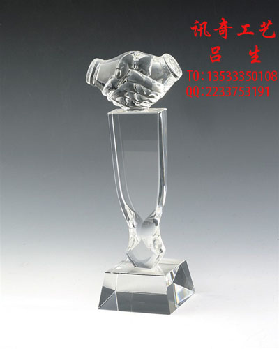 广州最佳企业合作共赢奖杯，企业合作奖杯