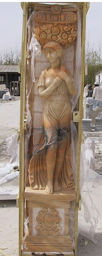 石浮雕欧式爱奥尼柱，陶立克柱，科林斯柱及柱头装饰