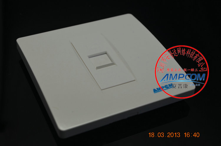 香港安普康AMPCOM单口面板 电话网络面板 质量媲美安普面板