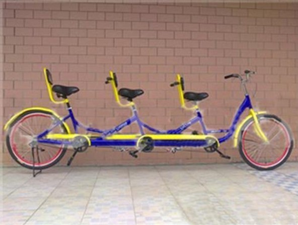 新款三人自行车/休闲自行车/亲子自行车