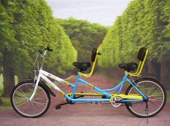 24寸经典款双人自行车 情侣自行车 休闲自行车
