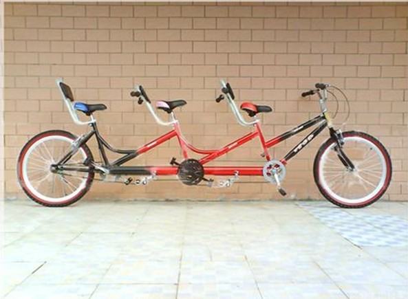 24寸经典款三人自行车/休闲自行车
