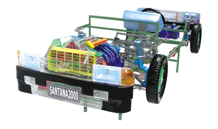 透明或实物整车解剖模型,桑塔纳2000型汽车整车模型