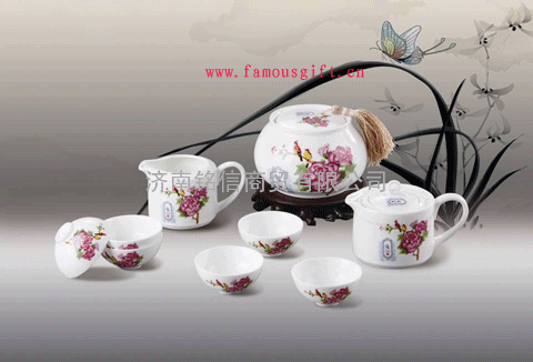 济南茶具，济南青花瓷茶具套装