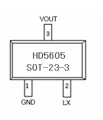 HD5605  DC-DC升压IC2.8V/3V/3.3V/4V/4.5V/5V