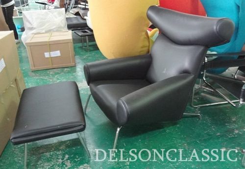 全真皮舒适公牛椅(OX Lounge Chair with Ottoman) DS326