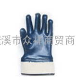 厂家直销安全口绒布丁腈手套、丁腈浸胶手套、防油耐油手套