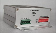 低压恒压DMX512解码器3路-拨码开关 LED大功率驱动 可配遥控器