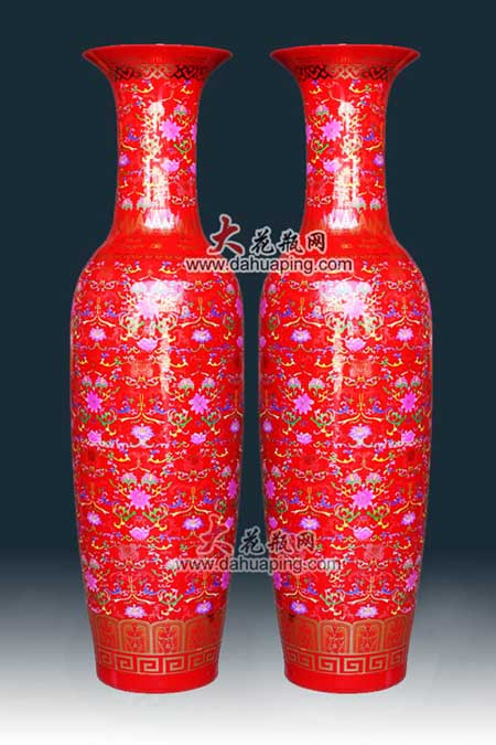 景德镇落地大花瓶|结婚礼品|红瓷