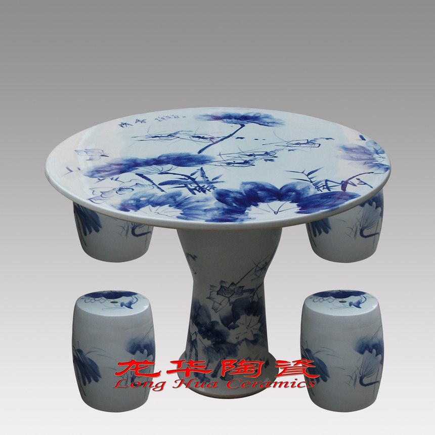 陶瓷桌凳，陶瓷工艺品，园林摆设品