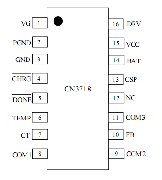 5A 多节镍氢电池充电管理集成电路 CN3718