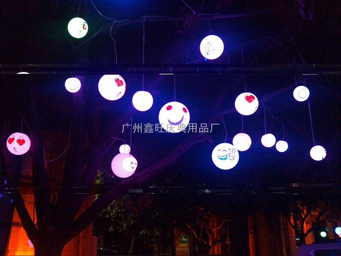 专业提供中山酒吧悬挂月亮气球灯LED水晶月亮球