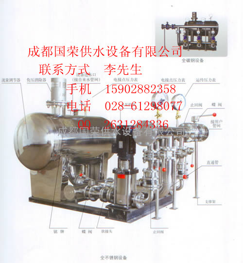 WWG无负压（无吸程）管网增压稳流给水设备