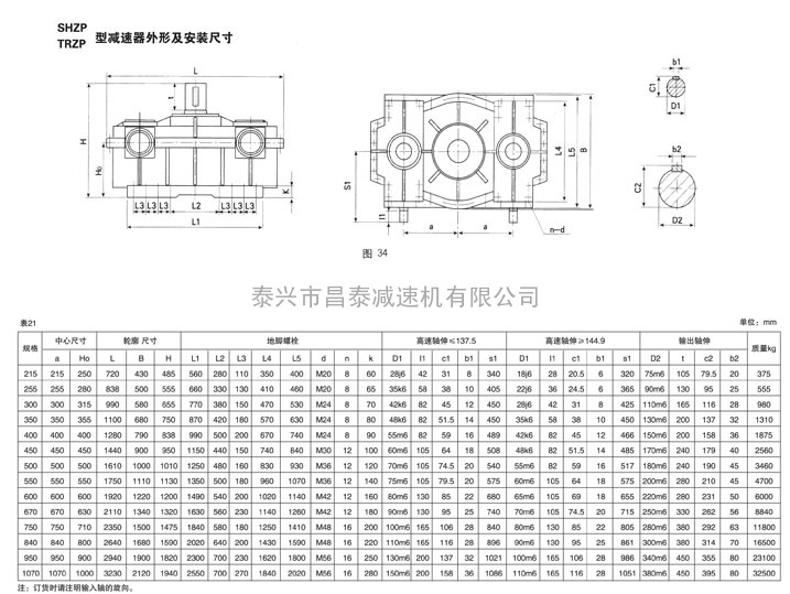 SHZP350/TRZP350三环减速器|泰兴三环减速机厂