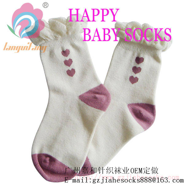 有机棉 婴儿袜子纯棉 男女宝宝袜子 新生儿松口袜子秋冬童袜