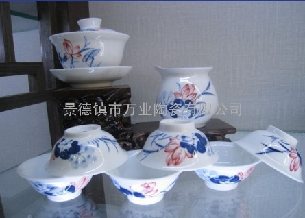 中秋礼品，商务礼品茶具，景德镇陶瓷茶具，批发陶瓷茶具