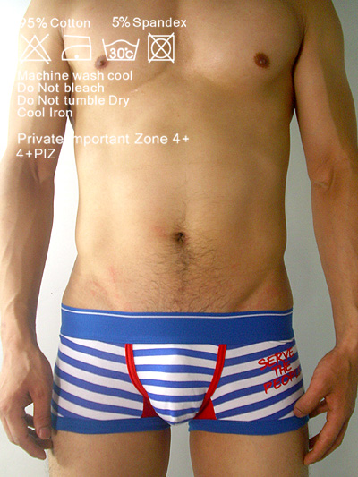 供应4+PIZ时尚品牌男式内裤夏季新款为人民服务