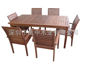香核果木组合实木桌椅
