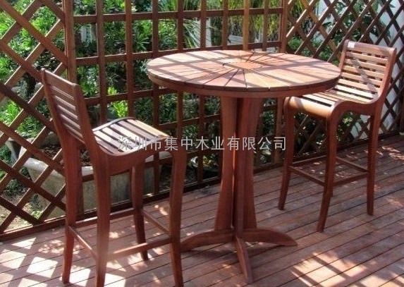 实木吧台　实木吧椅　柚木桌椅　庭院桌椅