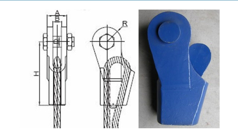 厂家直销楔形接头，钢丝绳索具楔形接头 重型钢丝绳索具楔形接头