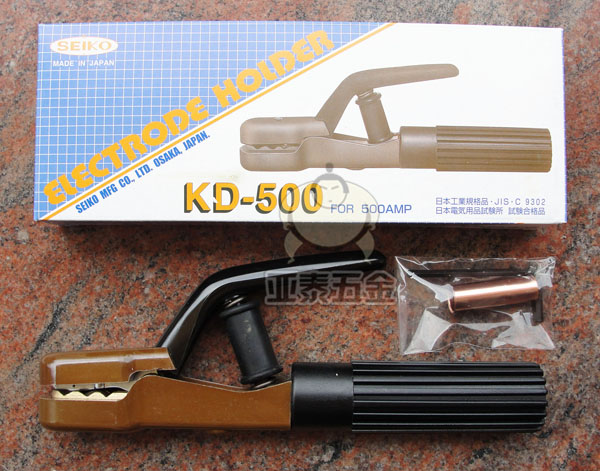日本SEIKO精工牌KD-500AMP日式纯铜电焊溶接棒焊把钳电焊机专用焊接夹,电焊夹钳电焊钳焊接夹