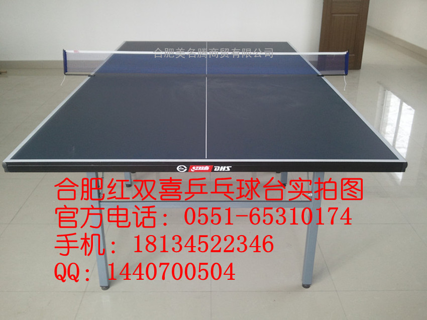 合肥红双喜小彩虹T2828乒乓球台、折叠乒乓球桌、可移动乒乓球案、室内球桌专供、一个起售、可送货