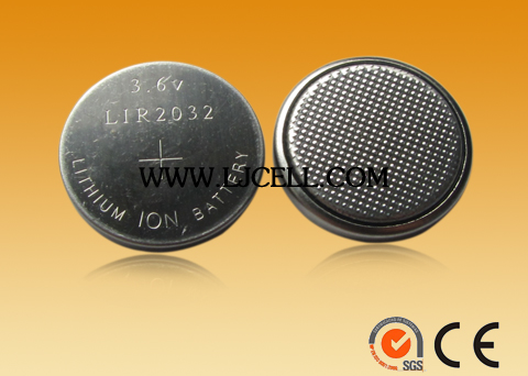 供应LIR2032 3.6V锂离子电池