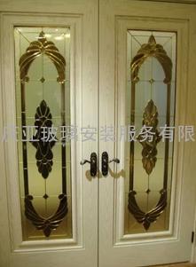 扬州【庆亚】高档艺术铜条镶嵌玻璃，厂家直销