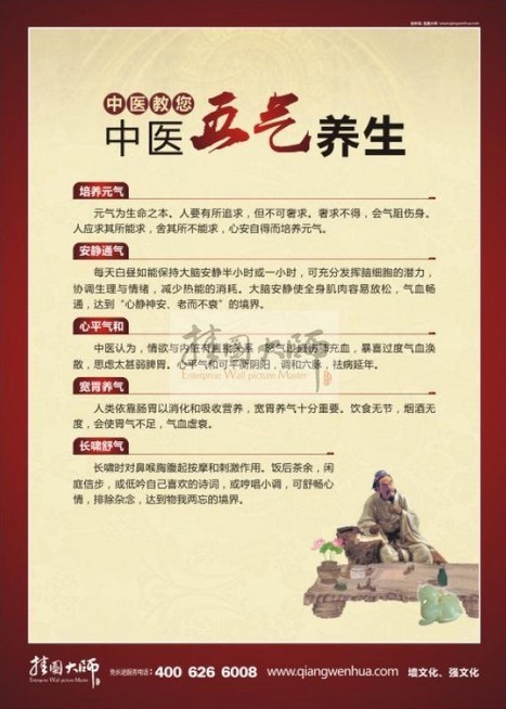 中医文化海报：中医五气养生
