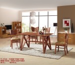 出口韩式现代板木结合水曲柳餐桌餐椅餐桌椅组合T-114/WB-033