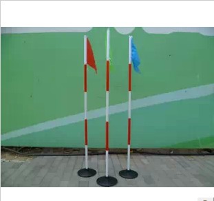 足球角旗杆可移动足球标志旗足球器材带底座反光体育标志杆练车杆