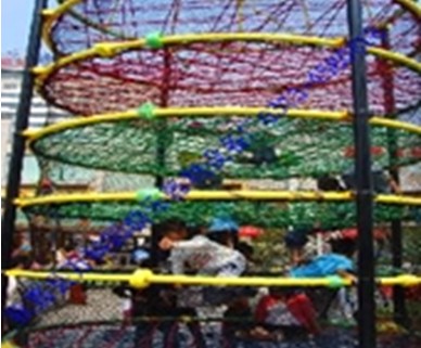 蜘蛛塔  万科园新开发儿童攀爬类玩具