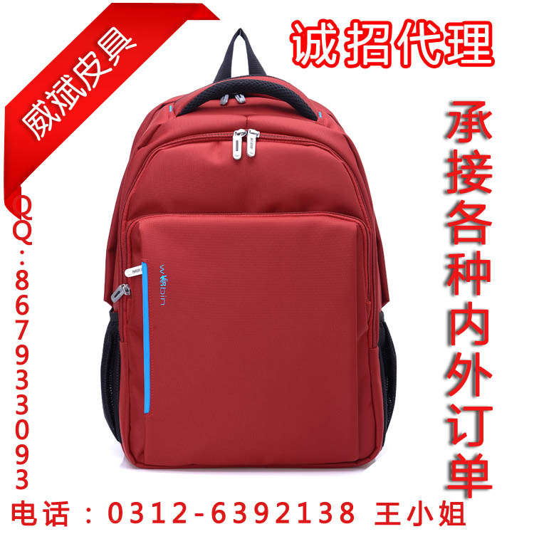 威斌厂家批发定做2014新品韩版双肩背包男/女士电脑包笔记本0116