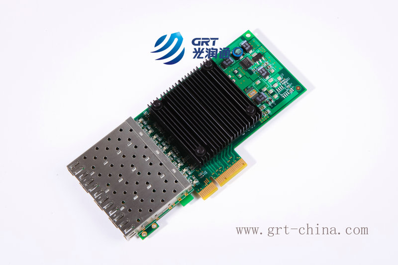 【三年质保】GRT四端口光纤网卡（Intel 82580EB芯片）F904E
