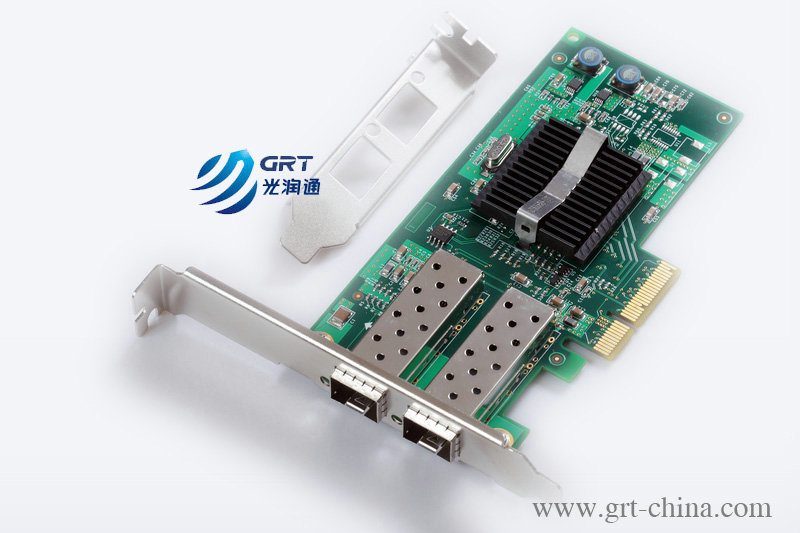 【三年质保】GRT双端口光纤网卡（Intel JL82571EB芯片）F902E