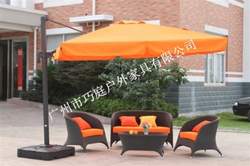 豪华庭院罗马伞，花园单边吊伞订制，户外遮阳伞图片