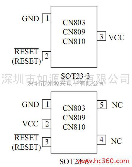 极低功耗微处理器复位电路 CN803/CN809/CN810