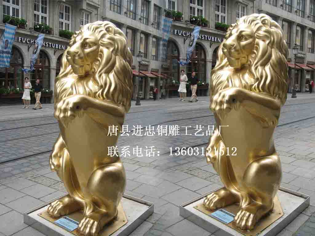 铜雕狮子-铸铜狮子-专业打造各种铜狮子