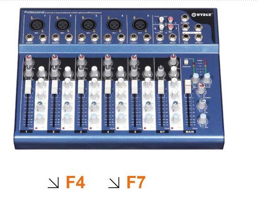 WVNGR威格 F4/F7便携式小型调音台  舞台会议演出录音调音台