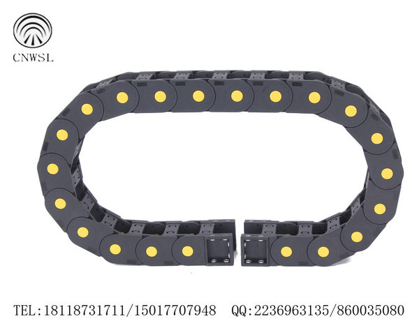 厂家供应长寿命大方加强型尼龙拖链外75*280，电线缆保护拖链