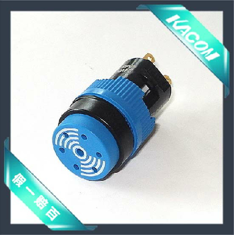 买2送1 韩国凯昆KACON Φ16mm圆形连续音蜂鸣器(蓝色)K16-CZ 24V
