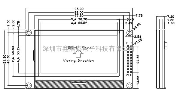 12864-80图形点阵液晶模组