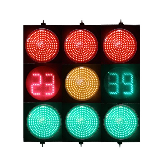 400mm红绿满屏+黄满屏倒计时LED红绿灯