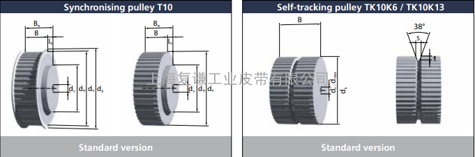 BRECO BRECOFLEX同步带轮T10和TK10K6,TK10K13系列最新规格尺寸表