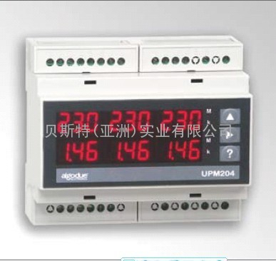导轨式LED配电监控仪表UPM204，DIN rail LED power meter: UPM20